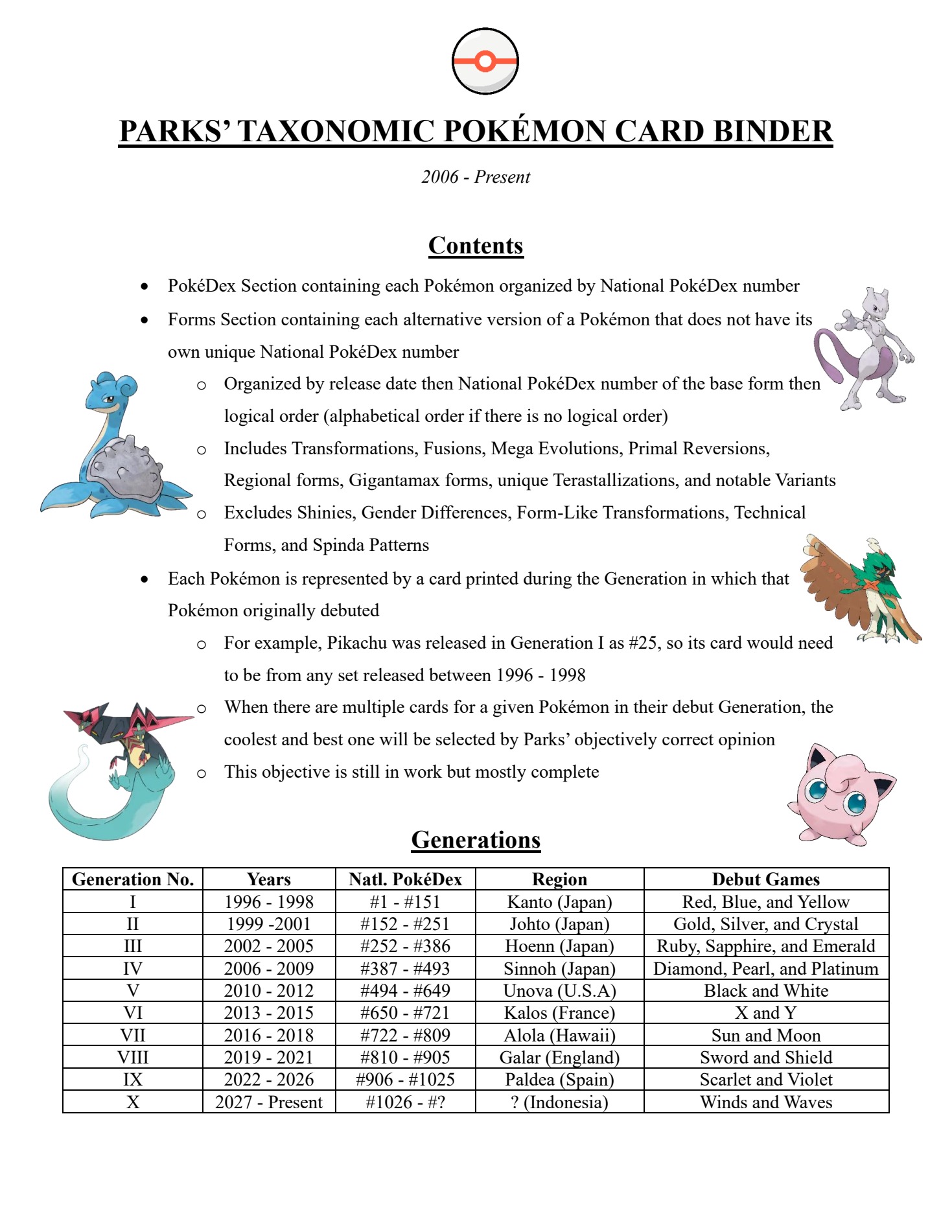 Physical browsing guide, front