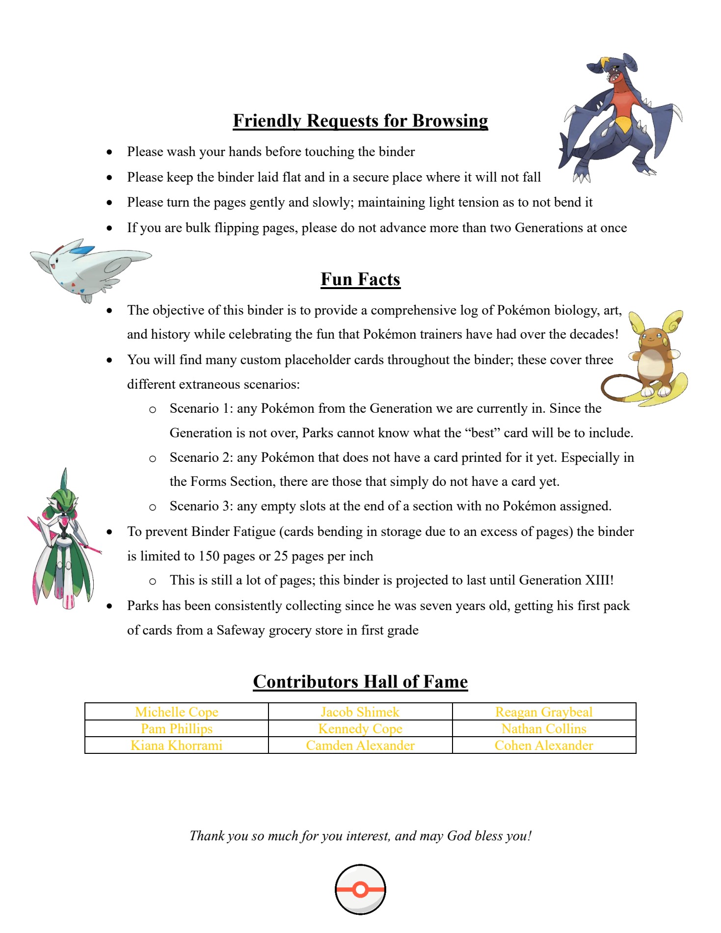 Physical browsing guide, back