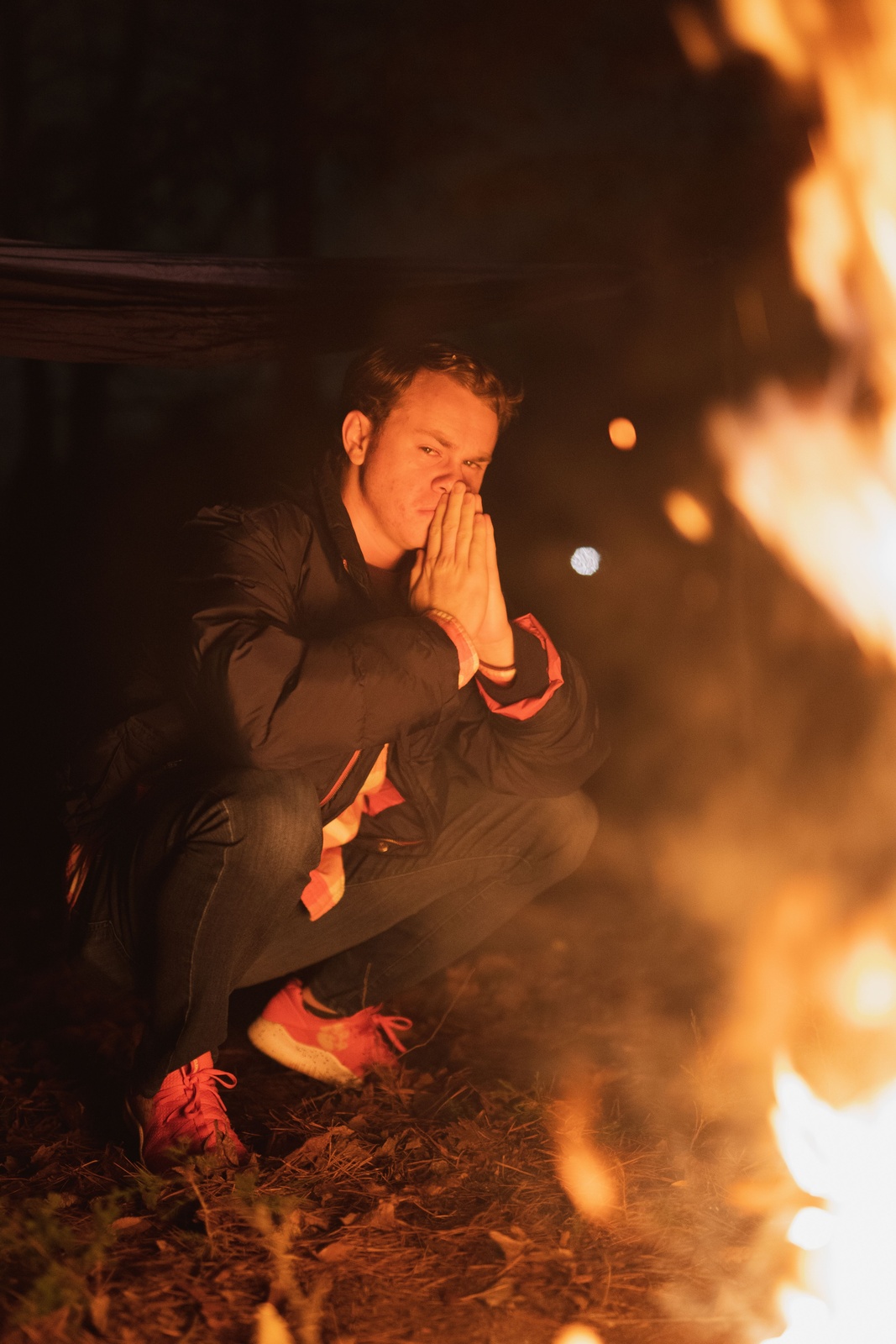 Parker by the fire